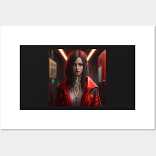 Cyberpunk Redcoat Female Photography Posters and Art